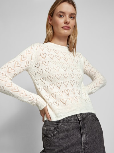 Mango Strickpullover mit gerippten Abschlüssen Modell 'LARS' Offwhite 3