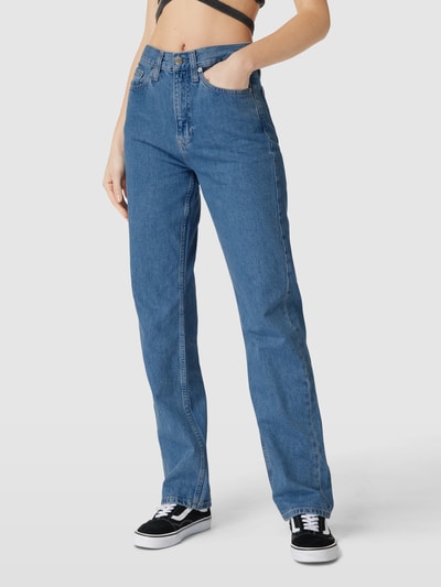 Calvin Klein Jeans Jeansy o kroju straight fit z bawełny Jeansowy niebieski 4