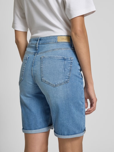 s.Oliver RED LABEL Regular fit korte jeans van katoenmix, model 'KAROLIN' Lichtblauw - 3