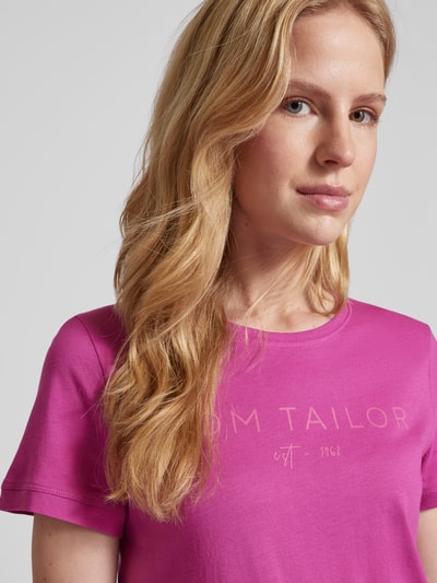 Tom Tailor T-Shirt mit Label-Print Pink 3