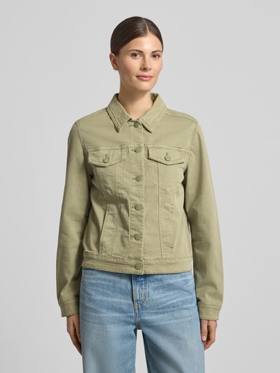 s.Oliver RED LABEL regular fit jeansjack van katoenmix Lindegroen - 4