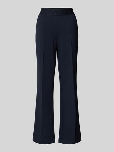 monari Straight leg stoffen broek met vaste persplooien Marineblauw - 2