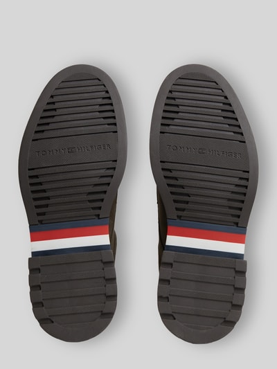 Tommy Hilfiger Schnürschuhe aus echtem Leder mit Logo-Prägung Oliv 3