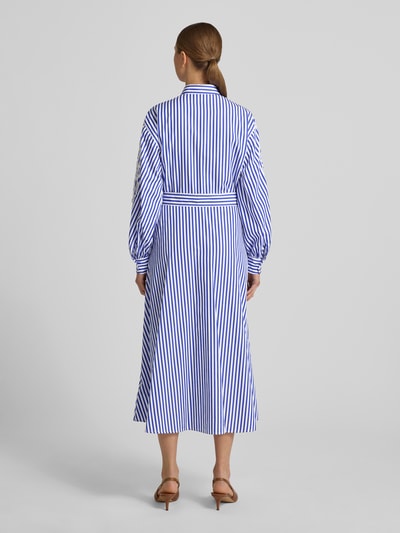 Lauren Ralph Lauren Tailliertes Blusenkleid aus reiner Baumwolle Modell 'LUVRETTE' Blau 5