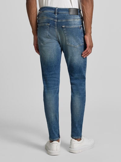 BOSS Orange slim fit jeans van katoenmix model 'ONYX' Donkerblauw - 5