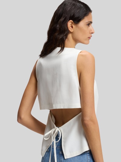BOSS Orange Regular Fit Weste mit Rückenschlitz Modell 'JALILY' Offwhite 3