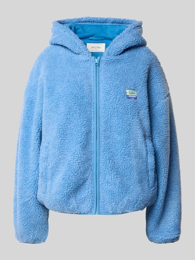 American Vintage Fleecejack met steekzakken, model 'HOKTOWN' Bleu - 2