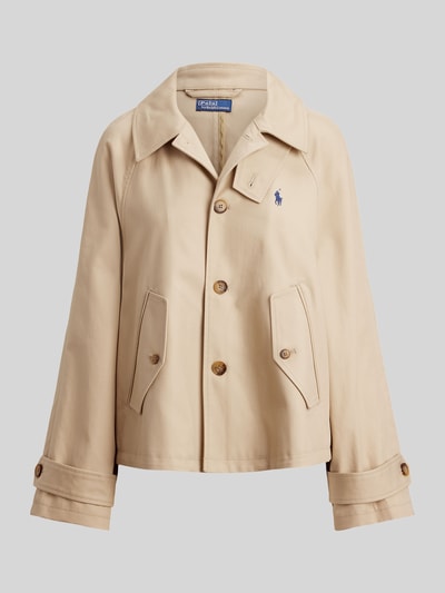 Productfoto, Regular Fit Trenchcoat uit pure katoen van Polo Ralph Lauren, beige, uni, kleerkraag, knoopsluiting, logo, steekzakken