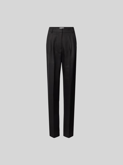 black palms Tapered Fit Anzughose mit Kellerfalten Black 2
