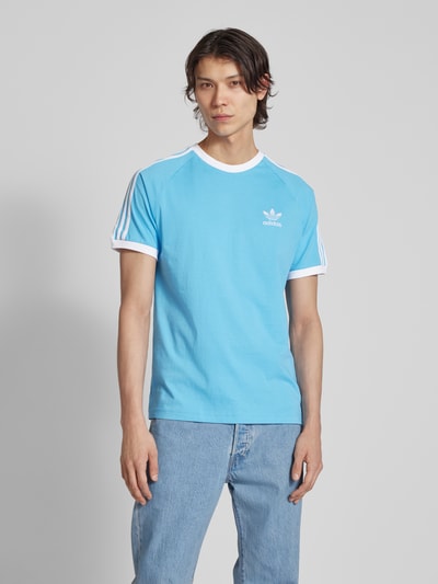 adidas Originals T-Shirt mit Label-Details Blau 4