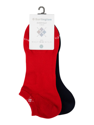 Burlington Sneakersocken mit Stretch-Anteil im 2er-Pack Modell 'Everyday'  Rot 2