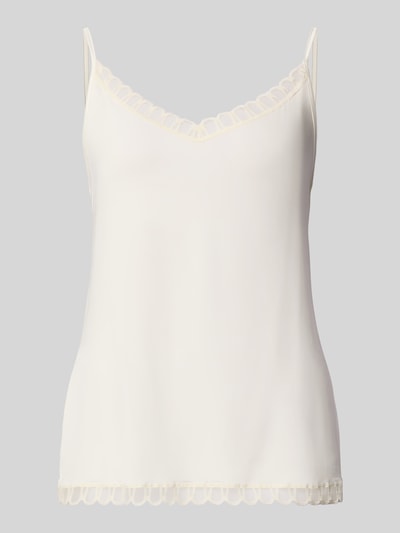 Mey Relaxed fit top van viscosemix, model 'Poetry' Offwhite - 1