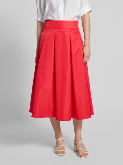 Copenhagen Muse Midirock mit gelegten Falten Modell 'SIMI' Rot 4