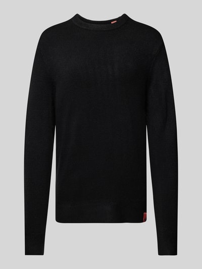 Scotch & Soda Regular Fit Strickpullover mit Rundhalsausschnitt Black 1