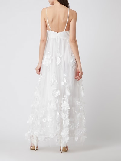 Apart Glamour Suknia ślubna z kwiatowymi aplikacjami Złamany biały 4