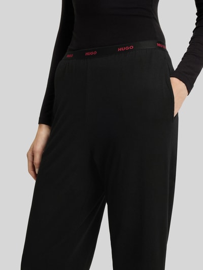 HUGO Regular fit pyjamabroek van een mix van katoenjersey, model 'STYLE HUGO ID PANTS' Zwart - 3