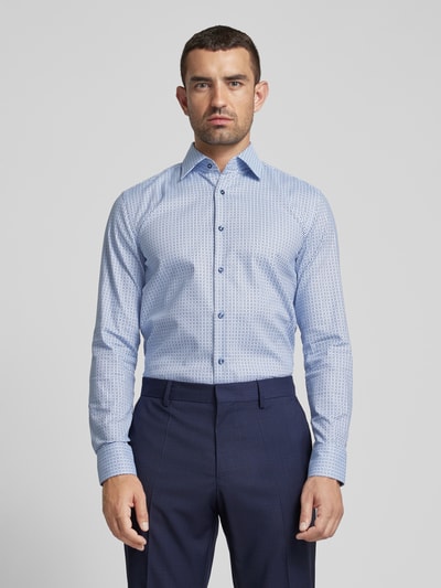 BOSS Slim fit zakelijk overhemd met kentkraag, model 'Hank' Bleu - 4