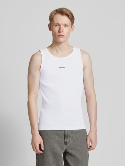 BLKVIS Tanktop mit Label-Stitching Weiss 4