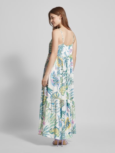 More & More Maxi-jurk van viscose met bloemenmotief Lila - 5