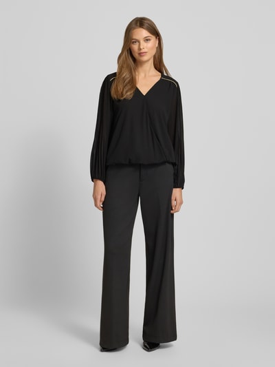 ZABAIONE Blouseshirt met V-hals Zwart - 1