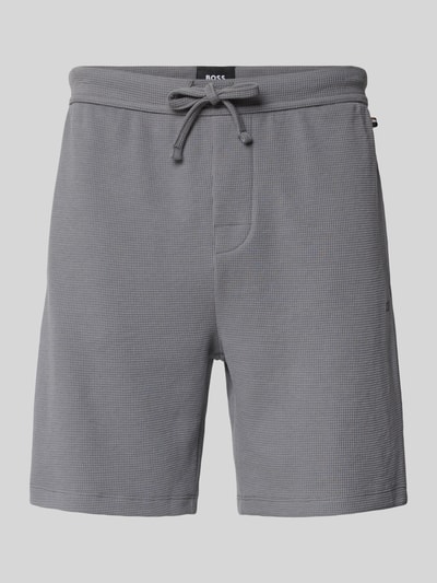Produktfoto, Regular Fit Sweatshorts aus Baumwoll-Mix Modell 'WAFFLE' von BOSS in Optik: Unifarben mit Struktur, Label-Stitching, Tunnelzug, seitlichen Eingrifftaschen, Baumwoll-Mix-Material