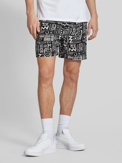 Only & Sons Shorts mit Allover-Muster Modell 'BOLD LIFE' Black 4