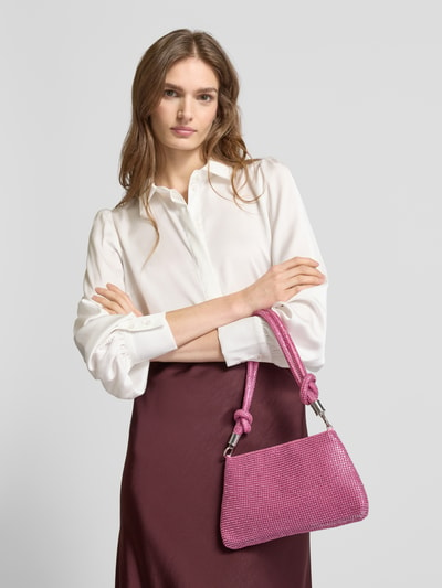 Jake*s Cocktail Handtasche mit Strukturmuster und Schultergurt Rosa 1