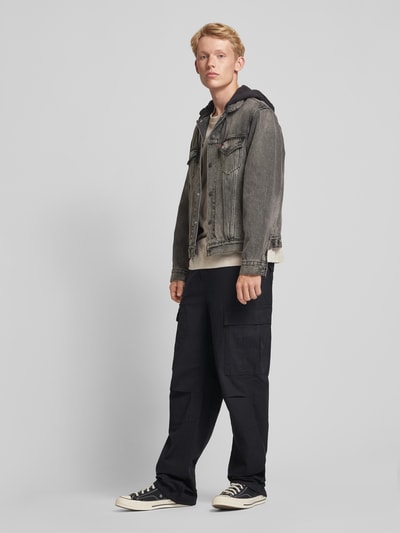 Only & Sons Loose fit cargobroek met riemlussen, model 'RAY LIFE' Zwart - 1