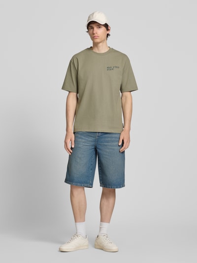 Marc O'Polo DENIM Relaxed Fit T-Shirt aus reiner Baumwolle Taupe 1