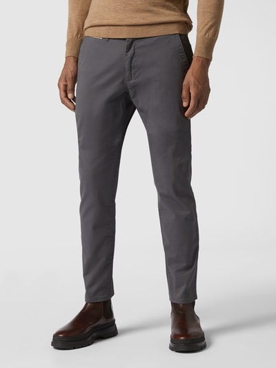 Montego Tapered fit chino met stretch Antraciet - 4