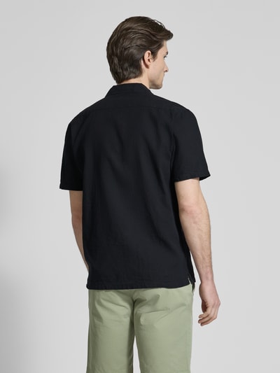 Lindbergh Relaxed fit linnen overhemd met 1/2-mouwen Zwart - 5