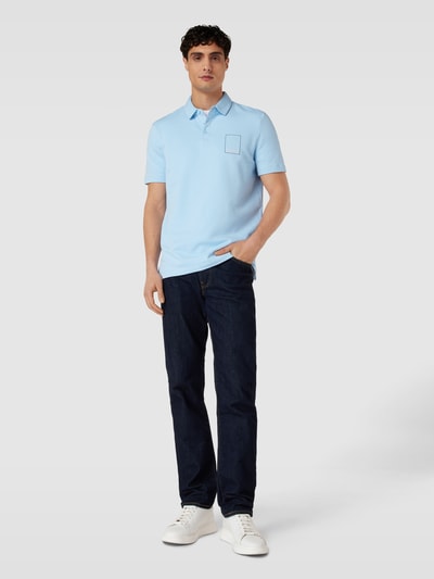 ARMANI EXCHANGE Regular Fit Poloshirt mit Label-Detail Sky 1