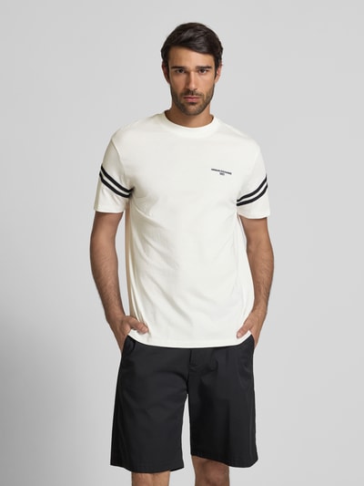 Armani Exchange T-shirt z wyhaftowanym logo i okrągłym dekoltem Biały 4