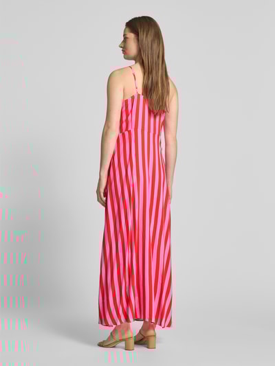 YAS Maxikleid aus Viskose mit Knopfleiste Pink 5