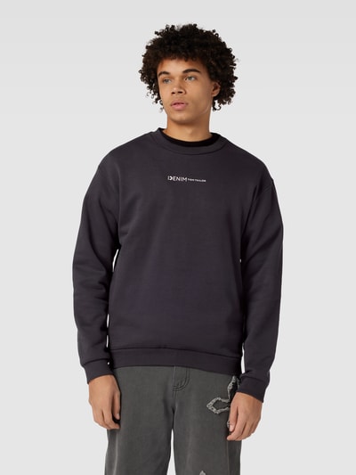 Tom Tailor Denim Sweatshirt mit überschnittenen Schultern Anthrazit 4