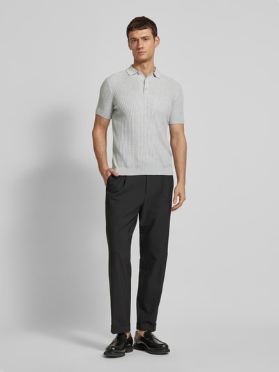 Antony Morato Slim Fit Poloshirt mit Strukturmuster Hellgrau 1