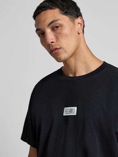 MM6 Maison Margiela Regular Fit T-Shirt mit Logo-Patch Black 3