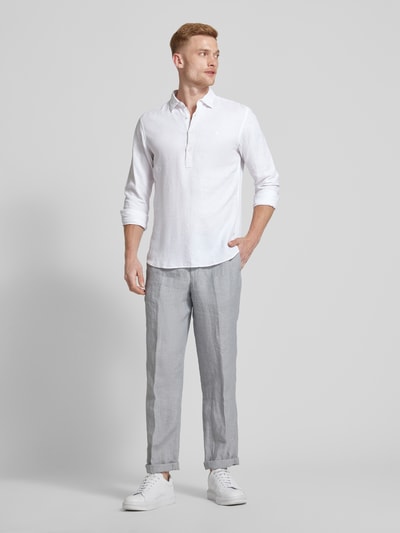 Jack & Jones Premium Regular Fit Leinenhemd mit Kentkragen Modell 'MAZE' Weiss 1