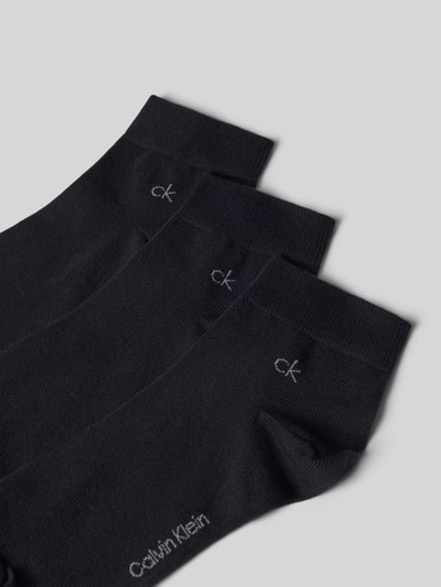 Produktfoto, Socken aus Baumwoll-Mix im 3er-Pack von CK Calvin Klein in Schwarz mit glatter Struktur für Herren Socken von CK Calvin Klein