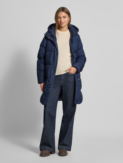 Tommy Hilfiger Regular fit lange donsjas met capuchon Marineblauw - 1