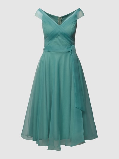 TROYDEN COLLECTION Cocktailkleid mit Stoffgürtel Mint 2