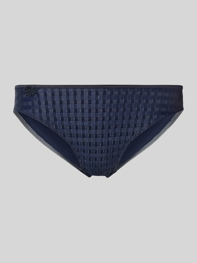 Produktfoto, Slip mit Effectgaren Modell 'Avero Rio' van Marie Jo, elastische materiaalmix met katoen, ruitmotief, bloemenapplicatie