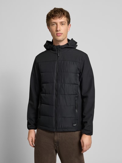 Blend Softshell-jack met doorgestikte naden, model 'EVIAN' Zwart - 4