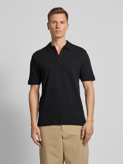 Marc O'Polo Regular fit poloshirt van een mix van katoen en elastaan Zwart - 4
