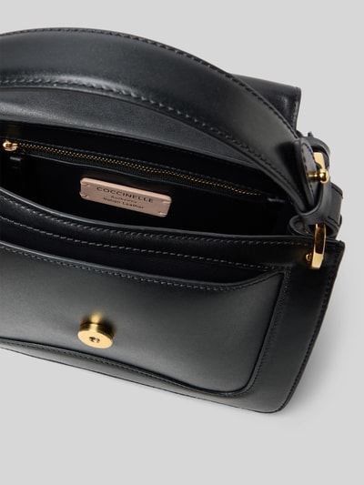 Coccinelle Handtas in handtassenlook met labeldetail Black - 5