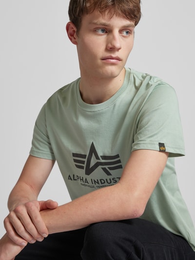 Alpha Industries T-Shirt mit Label-Print Lind 3