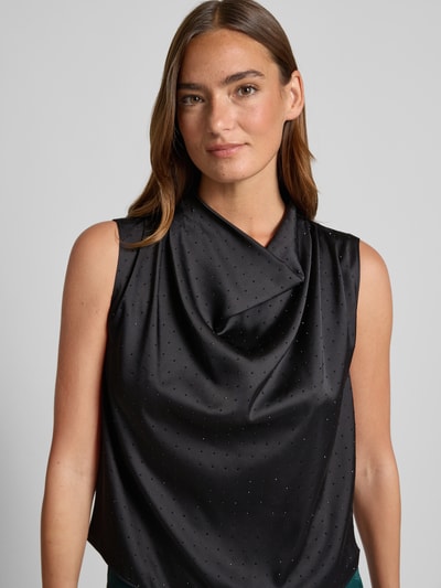 HUGO Regular Fit Blusenshirt mit Ziersteinbesatz Modell 'CASMINI' Black 3
