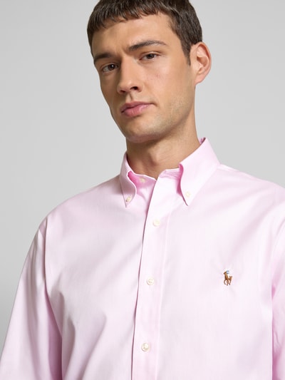 Polo Ralph Lauren Custom Fit Business-Hemd mit Button-Down-Kragen Rose 3