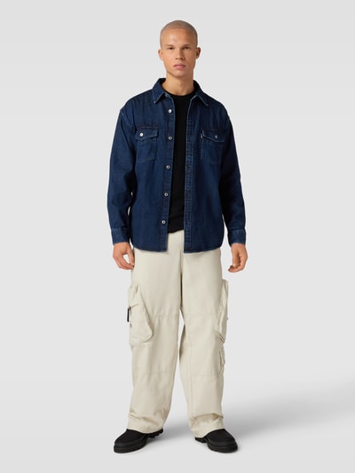 Levi's® Regular Fit Jeanshemd mit Brusttaschen Modell 'SILVERTAB' Marine 1