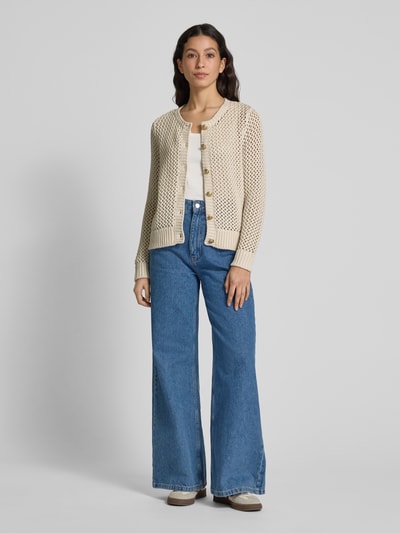 DKNY Cardigan mit durchgehender Knopfleiste Sand 1